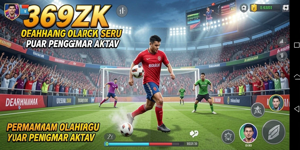 Tangkapan layar dari gameplay <strong>369ZK</strong> yang penuh aksi di lapangan olahraga.