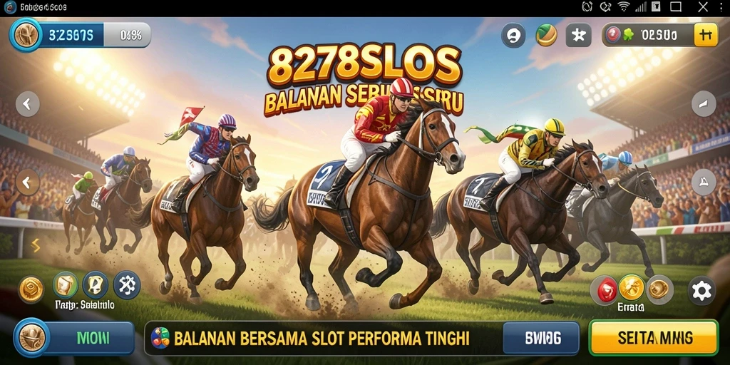 Screenshot gameplay 8278SLOTS menampilkan adrenalin balapan seru.