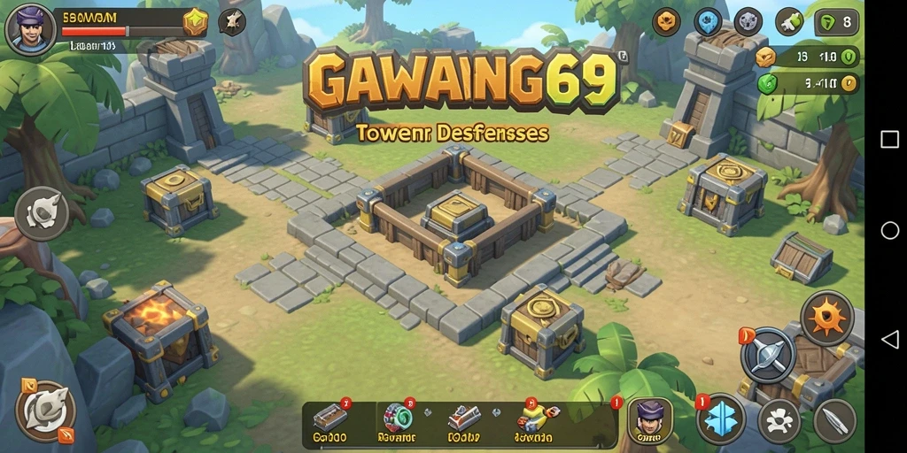 Screenshot GAWANG69 menampilkan gameplay menegangkan Tower Defense.