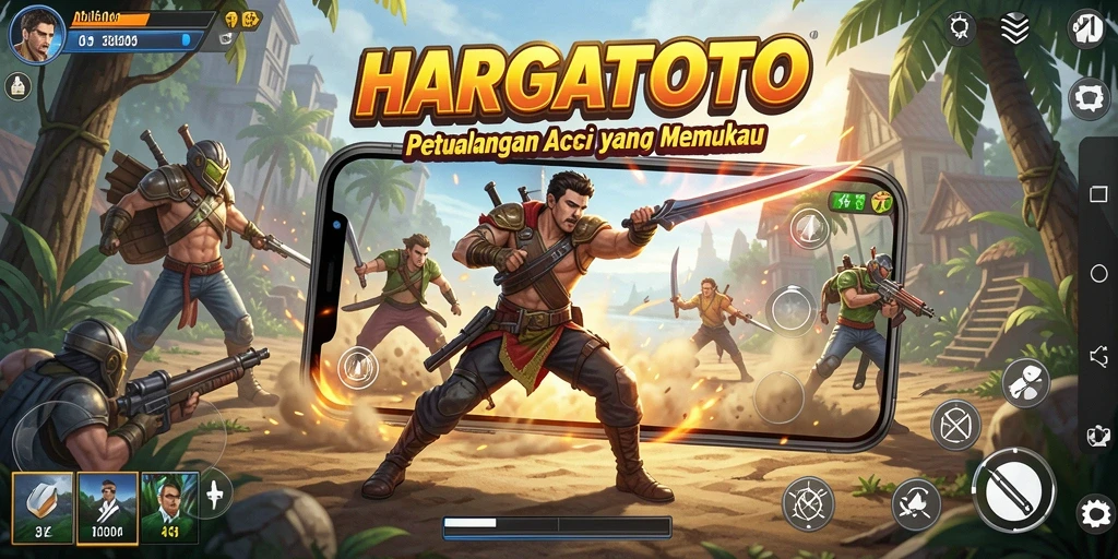 Gameplay seru HARGATOTO dengan aksi mendebarkan.