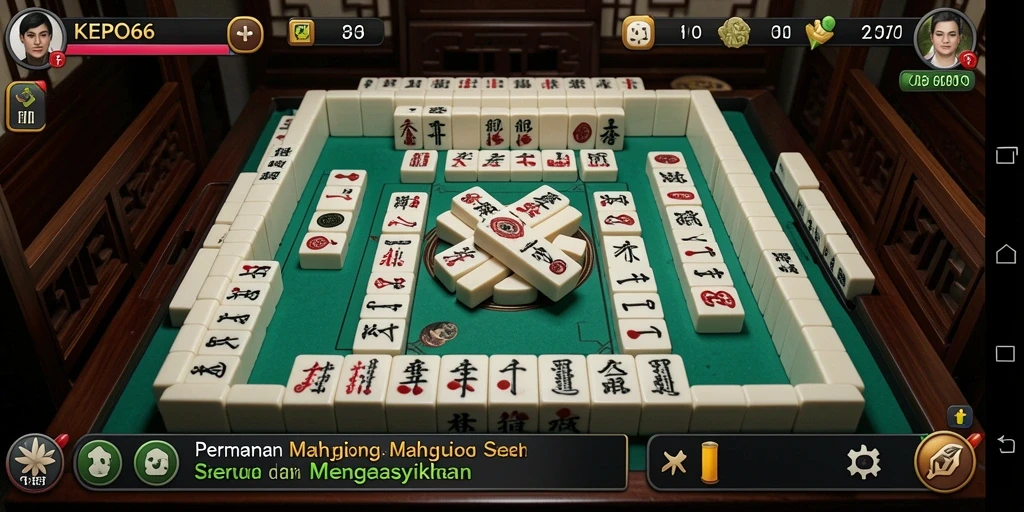 Screenshot utama KEPO66 menampilkan gameplay Mahjong yang seru dan menantang.
