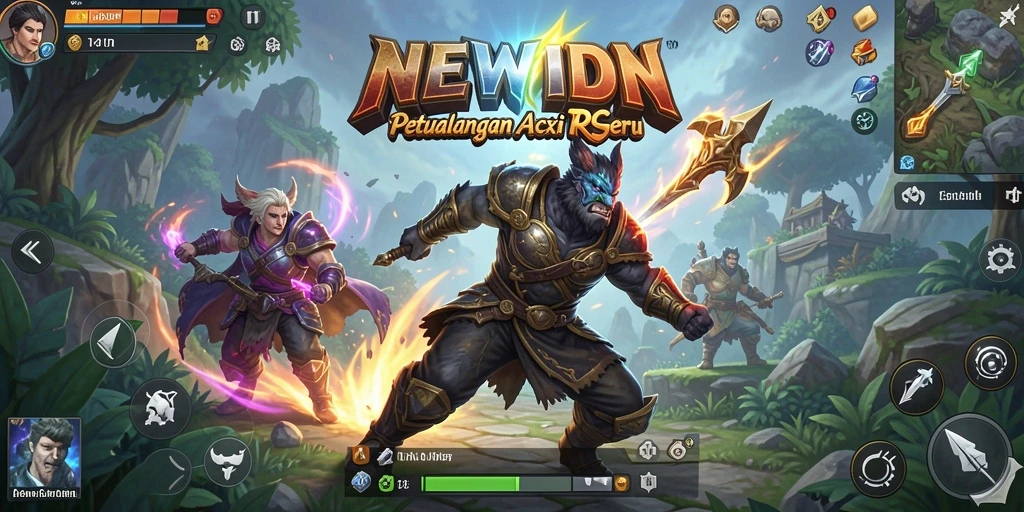 Tampilan aksinya memukau dalam gameplay ARPG NEWIDN.
