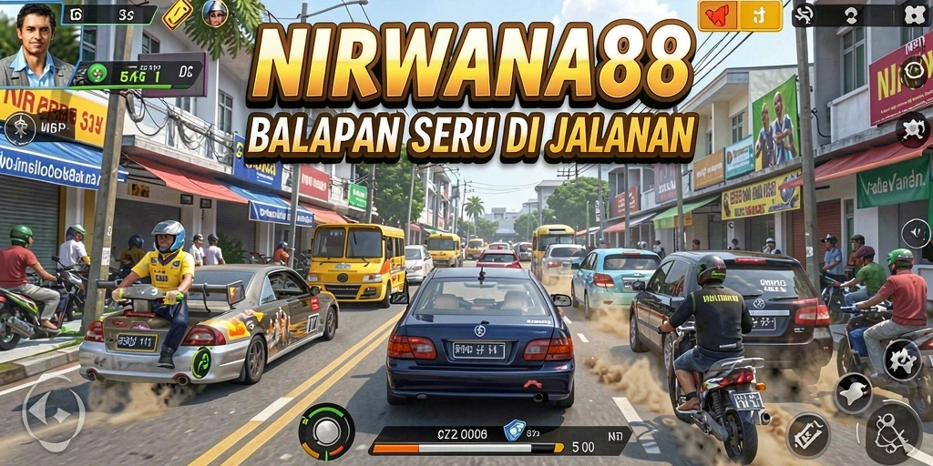 Tangkapan layar NIRWANA88 menampilkan aksi balapan yang mendebarkan dan grafik berkualitas tinggi.