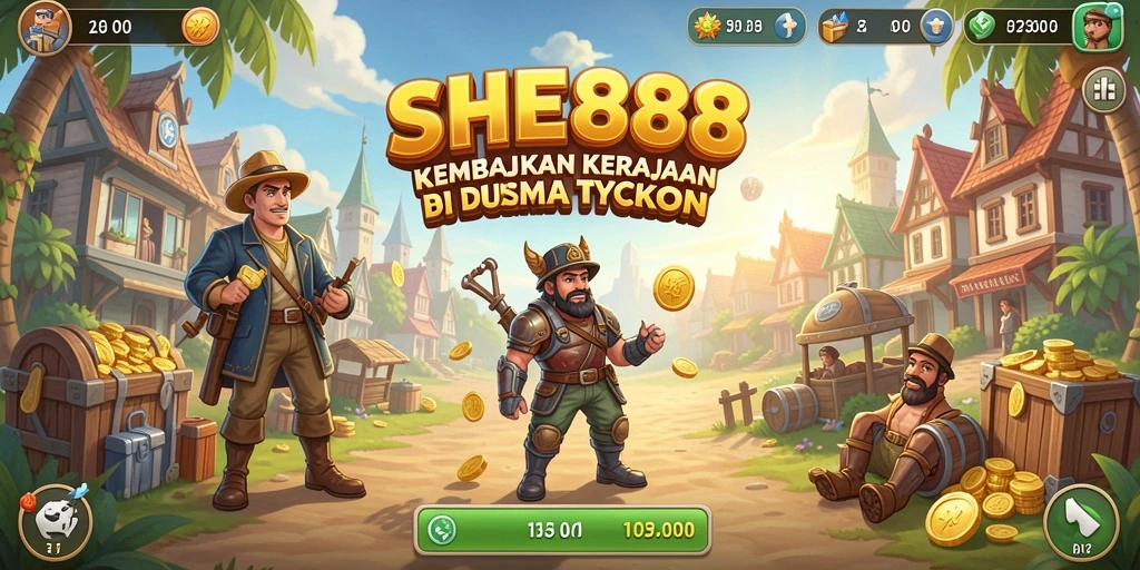 Tampilan gameplay SHE888 dengan elemen Tycoon yang menarik.
