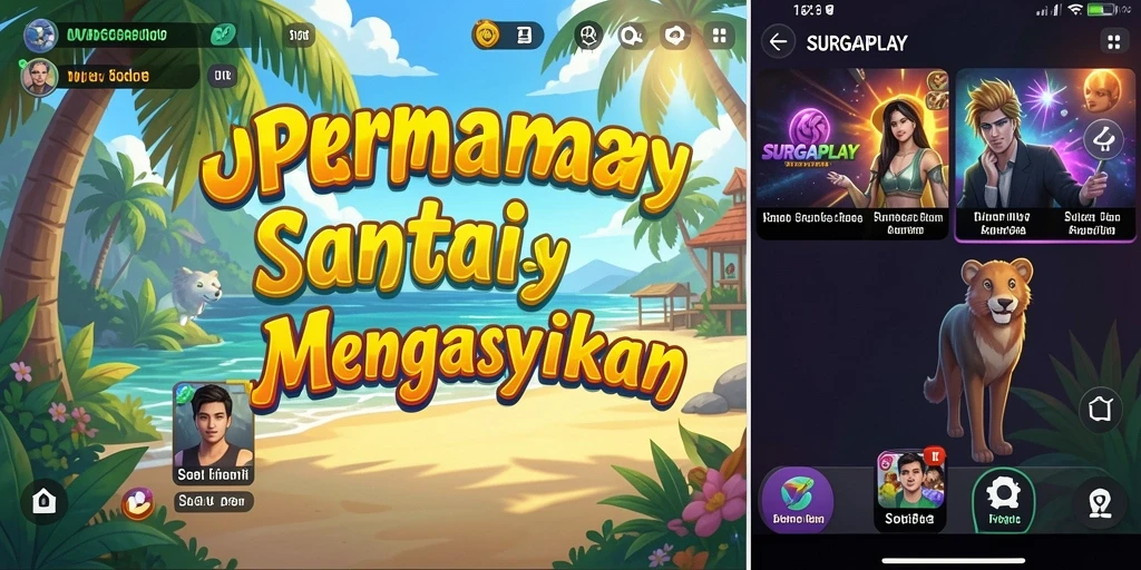 Gameplay SURGAPLAY yang mengasyikkan dan penuh warna.